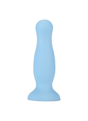 Plug anal ventouse bleu pastel taille S - A-001-S-BLU